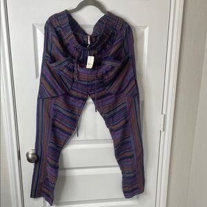 Free People Colorful Striped Pants